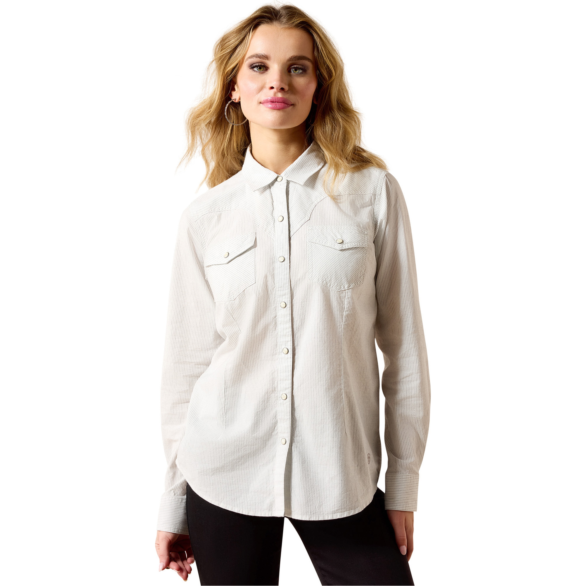 2026 Ariat Womens Stella Western Snap Shirt 10071063 - Rope Stripe